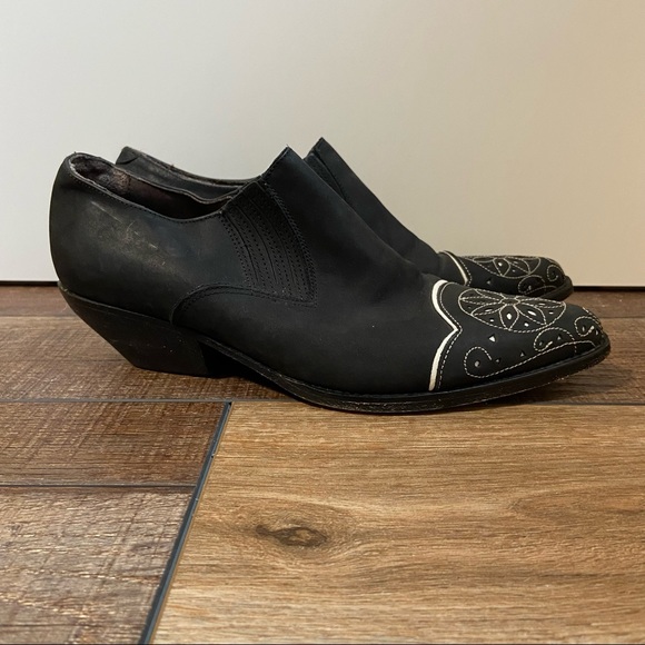 Guess Vintage 90s Black and White Ankle Booties Size 7.5 - Picture 6 of 13